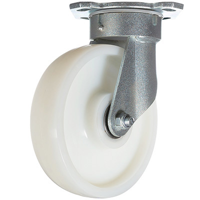 Plate Fix Swivel Castor - Nylon Wheel 1200kg capacity